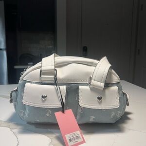 Stylish White and Gray Women's Bag